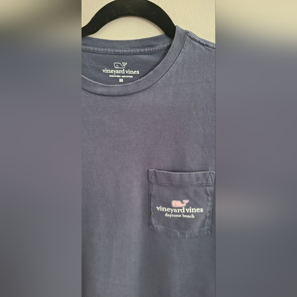 Vineyard vines I love Daytona beach whale 🐋 tee shirt blue men's M - Picture 3 of 10